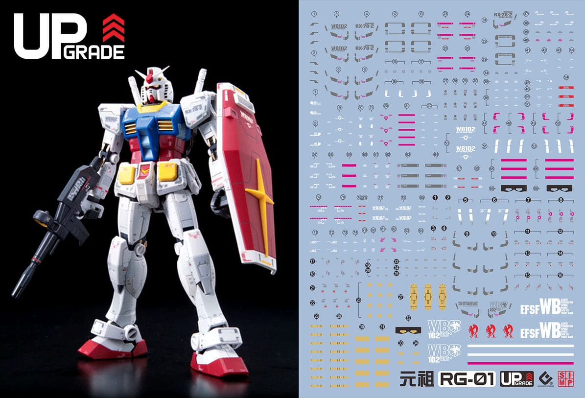 C23 RG RX-78-2 Gundam Water Slide Decal