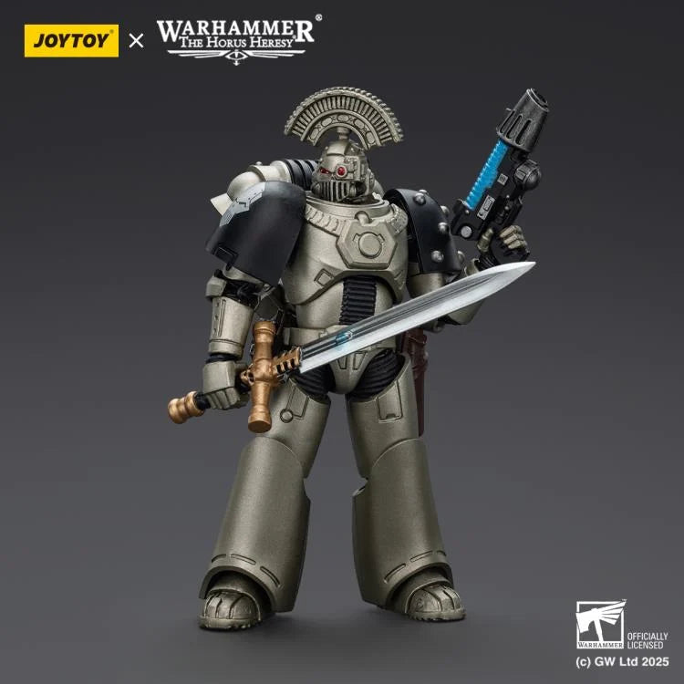 Warhammer The Horus Heresy Iron Warriors MKVI Tactical Sergeant with Power Sword and Plasma Pistol 1/18 Scale Action Figure