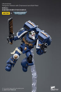 Warhammer 40k Ultramarines Vanguard Veteran with Chainsword & Bolt Pistol 1/18 Scale Figure