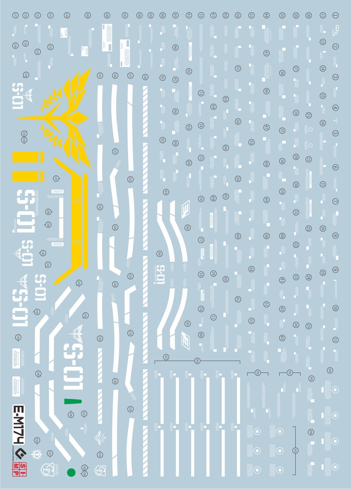 E03 MG Sazabi Ver. Ka Water Slide Decal