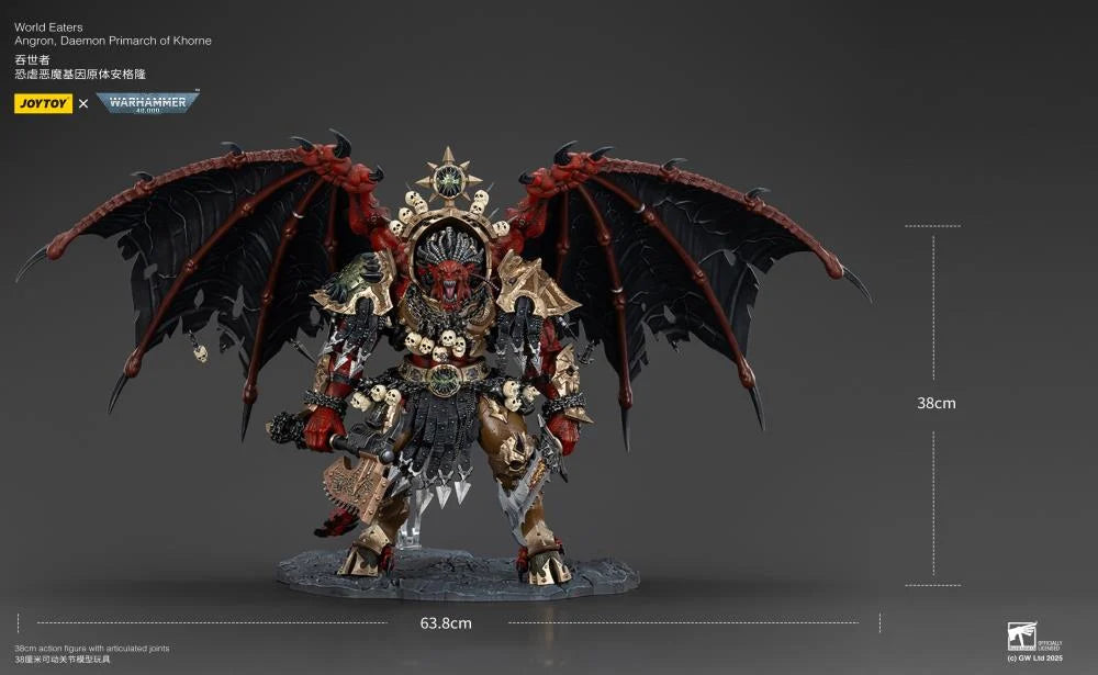 Warhammer 40K World Eaters Angron, Daemon Primarch of Khorne 1/18 Scale Action Figure
