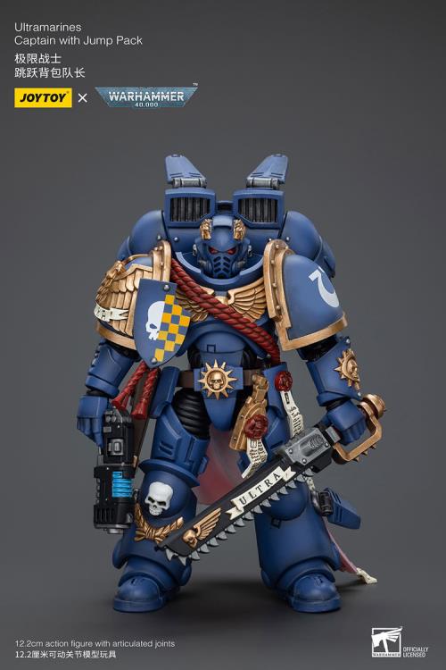 Warhammer 40K Ultramarines Captain with Jump Pack 1/18 Scale Action Figure