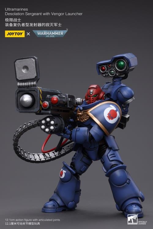Warhammer 40K Ultramarines Desolation Sergeant with Vengor Launcher 1/18 Scale Figure