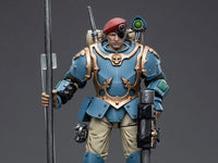 Warhammer 40k Astra Militarum Tempestus Scions Command Squad 55th Kappic Eagles Banner Bearer 1/18 Scale Figure