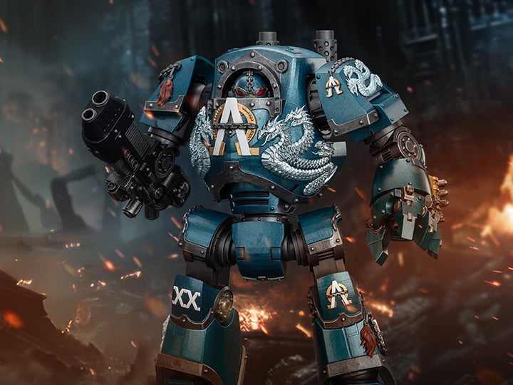 Warhammer The Horus Heresy Alpha Legion Contemptor Dreadnought with Gravis Plasma Cannon 1/18 Scale Action Figure