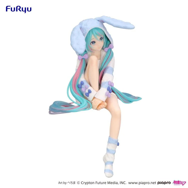 Vocaloid Hatsune Miku (Rabbit Ear Hood Pajama Blue Color Ver.) Noodle Stopper Figure