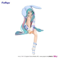 Vocaloid Hatsune Miku (Rabbit Ear Hood Pajama Blue Color Ver.) Noodle Stopper Figure