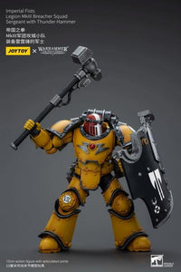 Warhammer 40k Imperial Fists Legion MkIII Breacher Squad Sergeant with Thunder Hammer 1/18 Scale Figure
