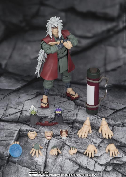 Naruto Shippuden S.H.Figuarts Jiraiya -Hidden Leaf Heroic Master Sage- (Sage Mode Set) Action Figure