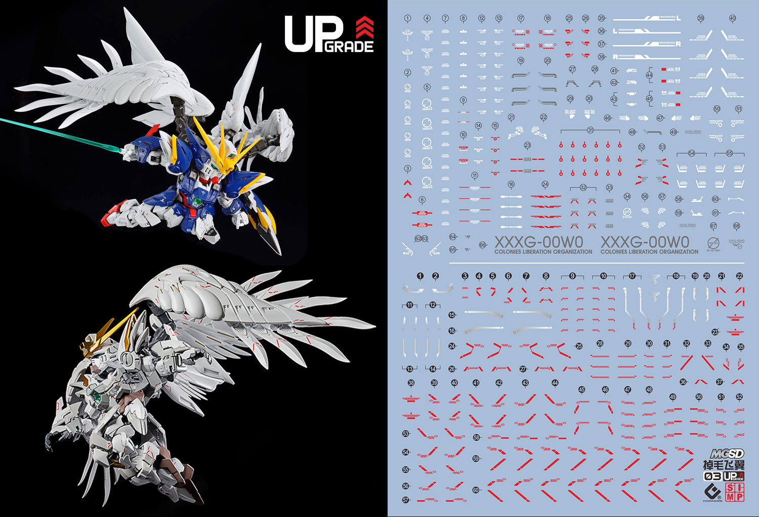 G04 MGSD Wing Gundam Zero EW Water Slide Decal