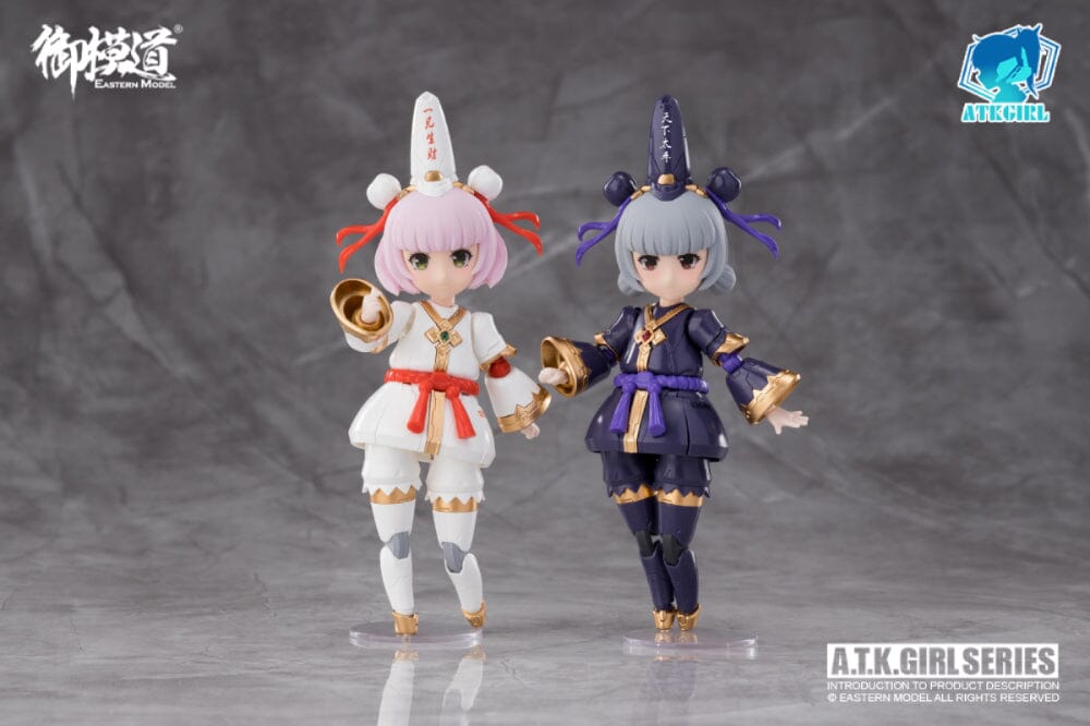 A.T.K. Girl Black and White Impermanence Set of 2 Figures 1/12 Scale Model Kit