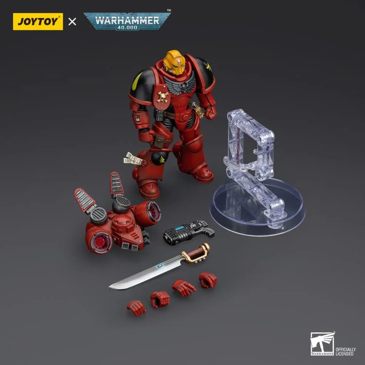 Warhammer 40K Blood Angels Jump Pack Intercessors Sergeant with Plasma Pistol 1/18 Scale Action Figure