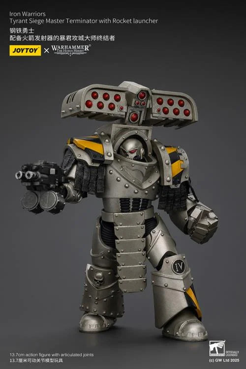 Warhammer The Horus Heresy Iron Warriors Tyrant Siege Master Terminator with Rocket Launcher 1/18 Scale Action Figure