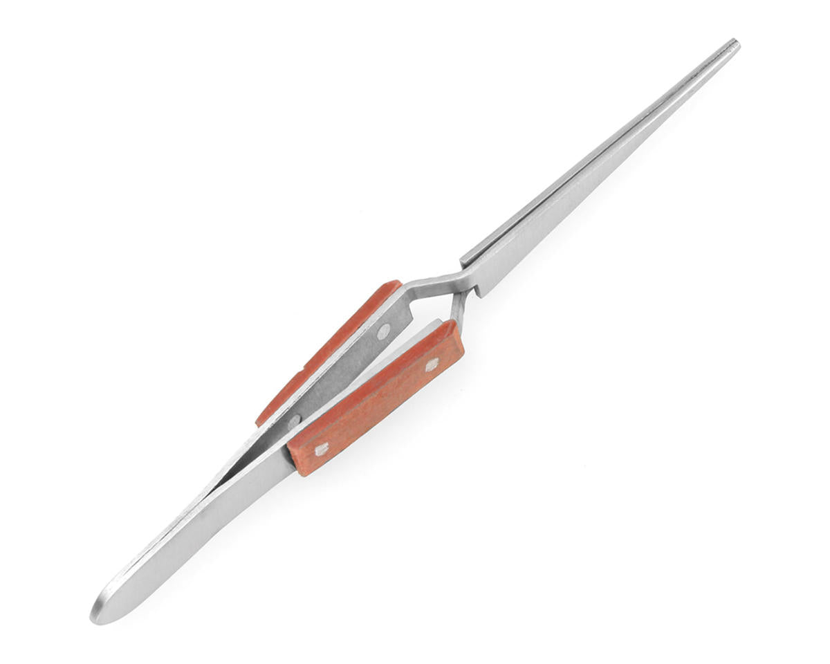 Tweezer, Wood Handle, Straight
