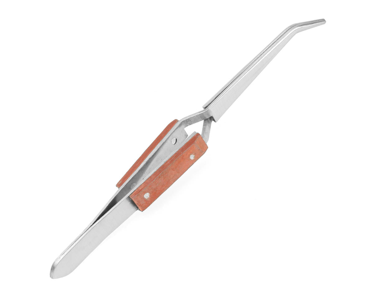Tweezer,Wood Handles,Curved,Ca