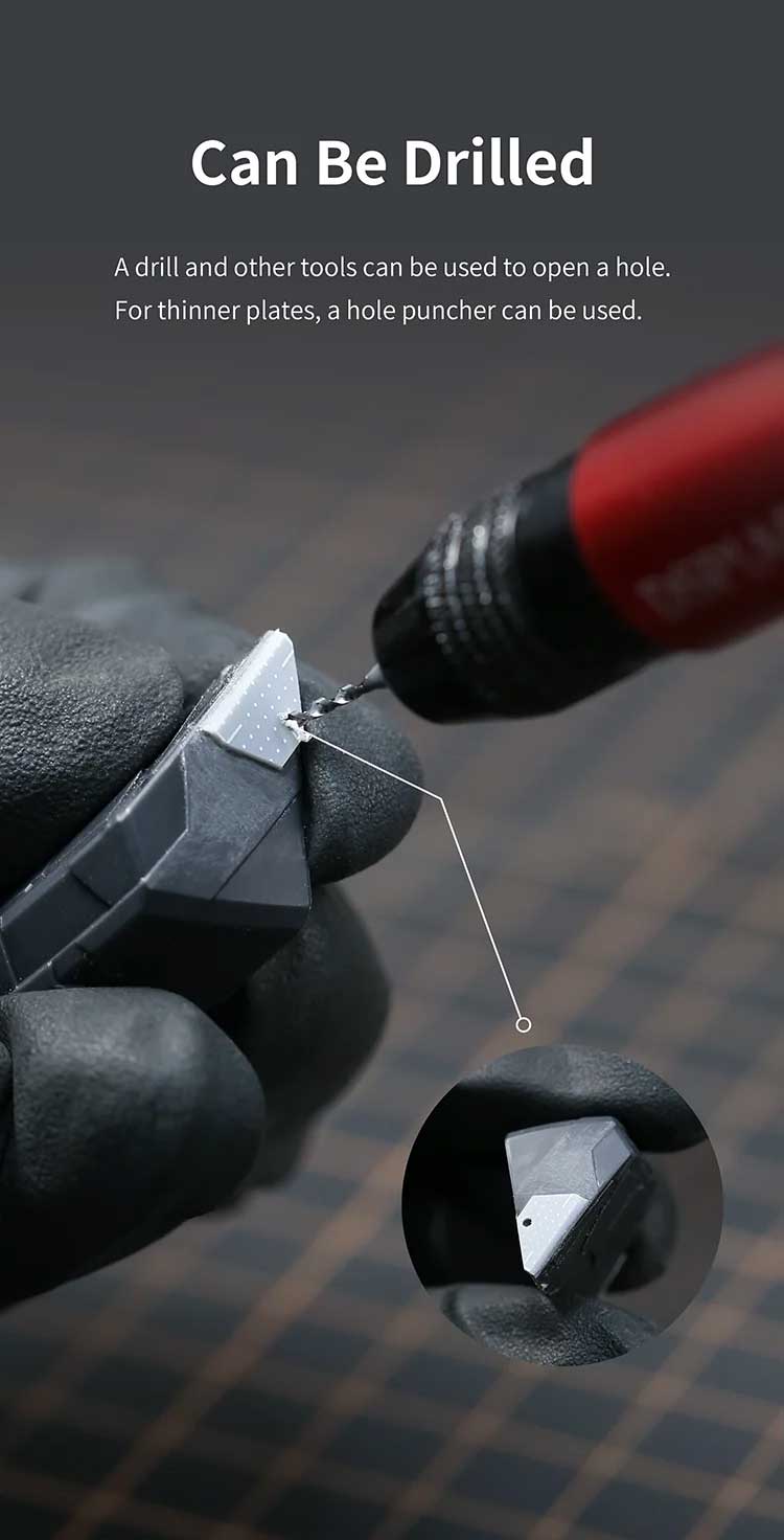 DSPIAE PC-05GY Plastic Plate for Model Customization DIY Parts 0.5mm