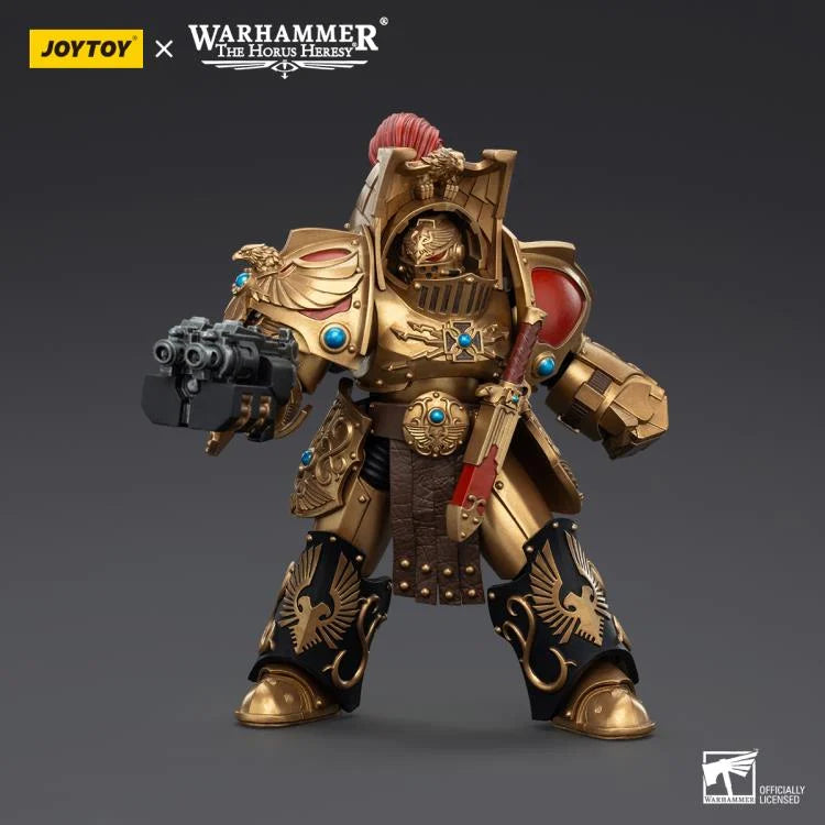 Warhammer The Horus Heresy Legio Custodes Aquilon Terminator Squad Aquilon with Lastrum Storm Bolter 1/18 Scale Action Figure