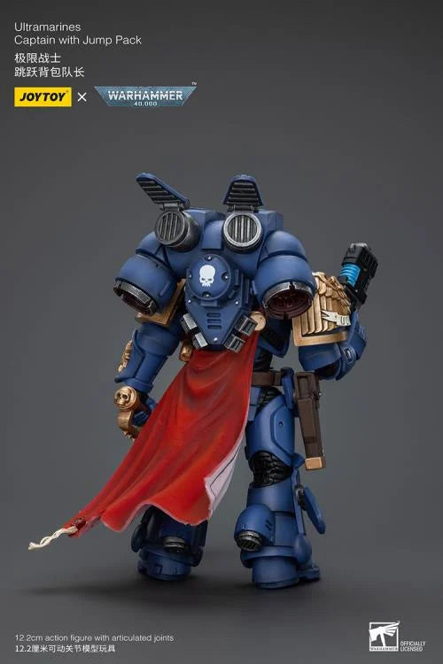Warhammer 40K Ultramarines Captain with Jump Pack 1/18 Scale Action Figure