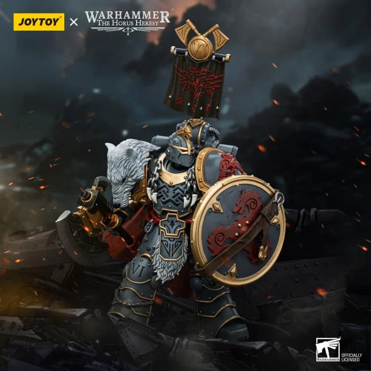 Warhammer The Horus Heresy Space Wolves Legion Praetor with Power Axe and Combat Shield 1/18 Scale Action Figure
