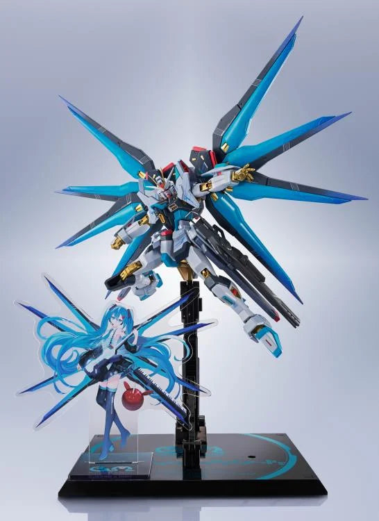 Gundam 45th Anniversary x Hatsune Miku Metal Robot Spirits Strike Freedom Gundam Type II (Hatsune Miku Ver.) Action Figure
