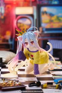 No Game No Life Desktop Cute Shiro (Cat Ear T-Shirt Ver.) Figure