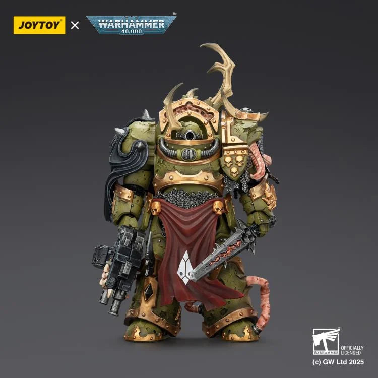 Warhammer 40,000 Death Guard Blightlord Terminator (Ver. 3) with Combi-bolter and Bubotic Blade 1/18 Scale Action Figure