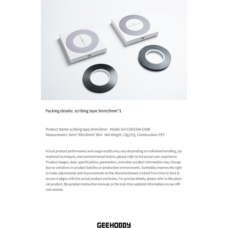 GEE Hobby GH-CG-03 Engraving Guide Tape 3mm (with Ruler)