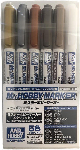 CMS01 Mr. Hobby Marker Metallic Set