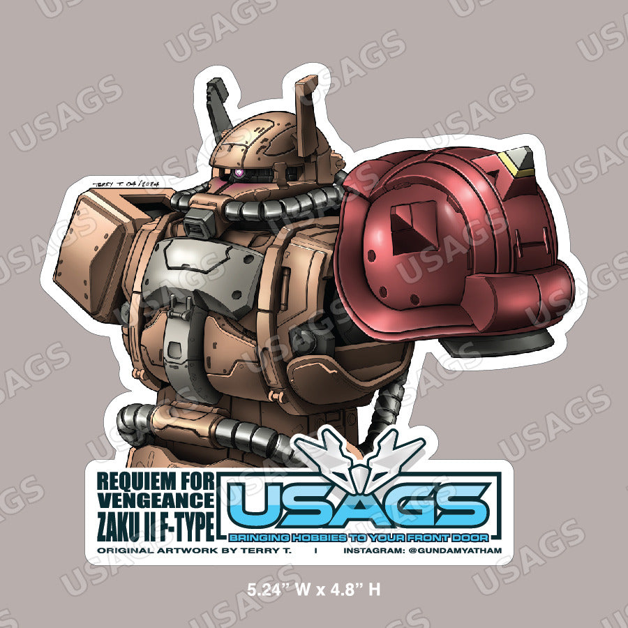 Gundam Zaku II F-Type Sticker
