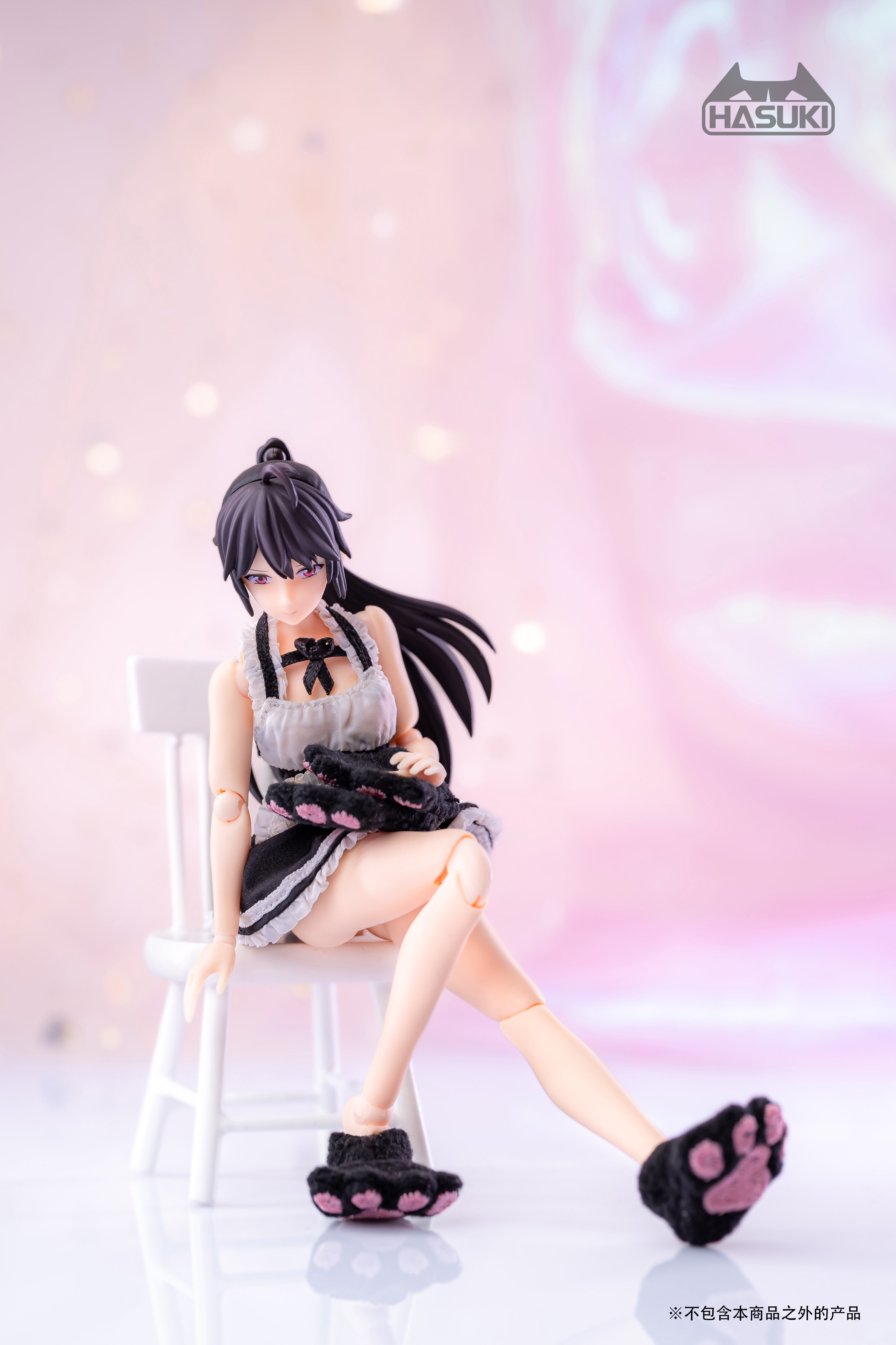 Hasuki 1/12 CS010A Movable Figure Maid Outfit (Black) – USA