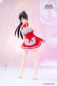Hasuki 1/12 CS010B Movable Figure Maid Outfit (Red)