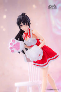 Hasuki 1/12 CS010B Movable Figure Maid Outfit (Red)