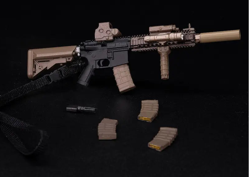 Hasuki WM-04A Assault Rifle Set Black Gold Action Figure Complete Model Option Part 1/12 Scale Accessory