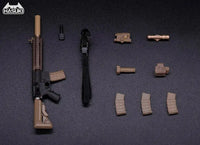 Hasuki WM-04A Assault Rifle Set Black Gold Action Figure Complete Model Option Part 1/12 Scale Accessory