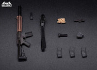 Hasuki WM-04B Assault Rifle Set Black Action Figure Complete Model Option Part 1/12 Scale Accessory