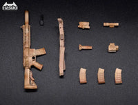 Hasuki WM-04C Assault Rifle Set Desert Camouflage Action Figure Complete Model Option Part 1/12 Scale Accessory