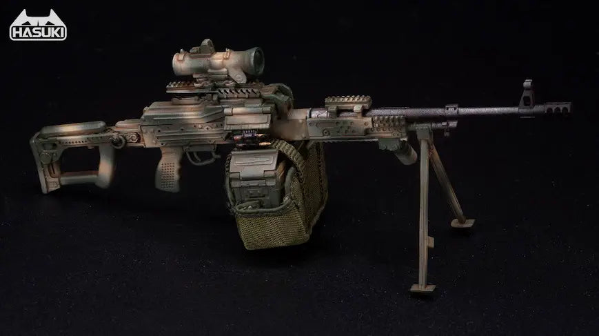 Hasuki WM-05C Regular Machine Gun Set Jungle Camouflage Action Figure Option Part 1/12 Scale Accessory