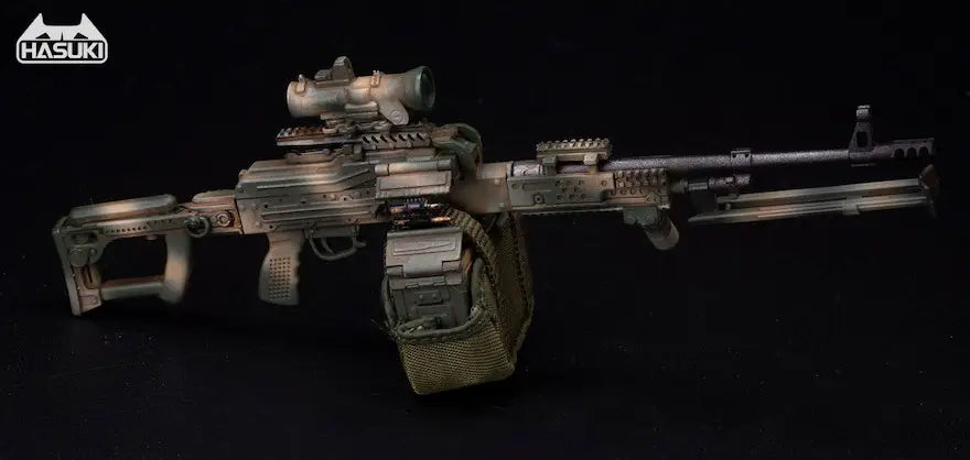 Hasuki WM-05C Regular Machine Gun Set Jungle Camouflage Action Figure Option Part 1/12 Scale Accessory