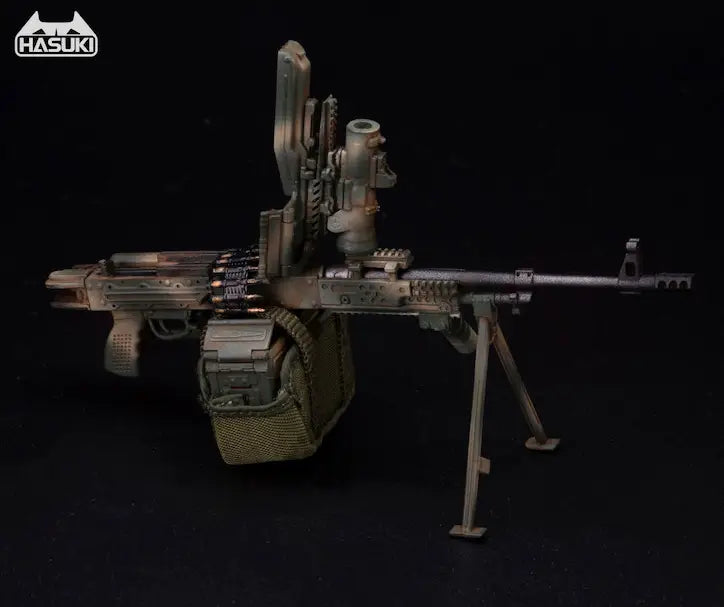 Hasuki WM-05C Regular Machine Gun Set Jungle Camouflage Action Figure Option Part 1/12 Scale Accessory