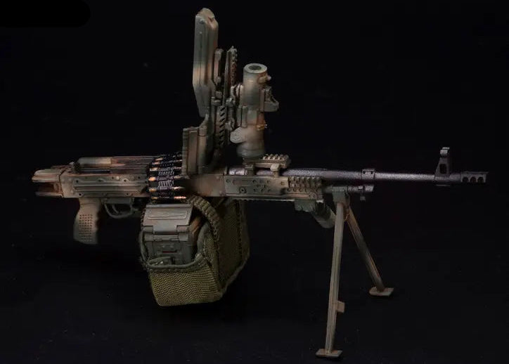 Hasuki WM-05C Regular Machine Gun Set Jungle Camouflage Action Figure Option Part 1/12 Scale Accessory