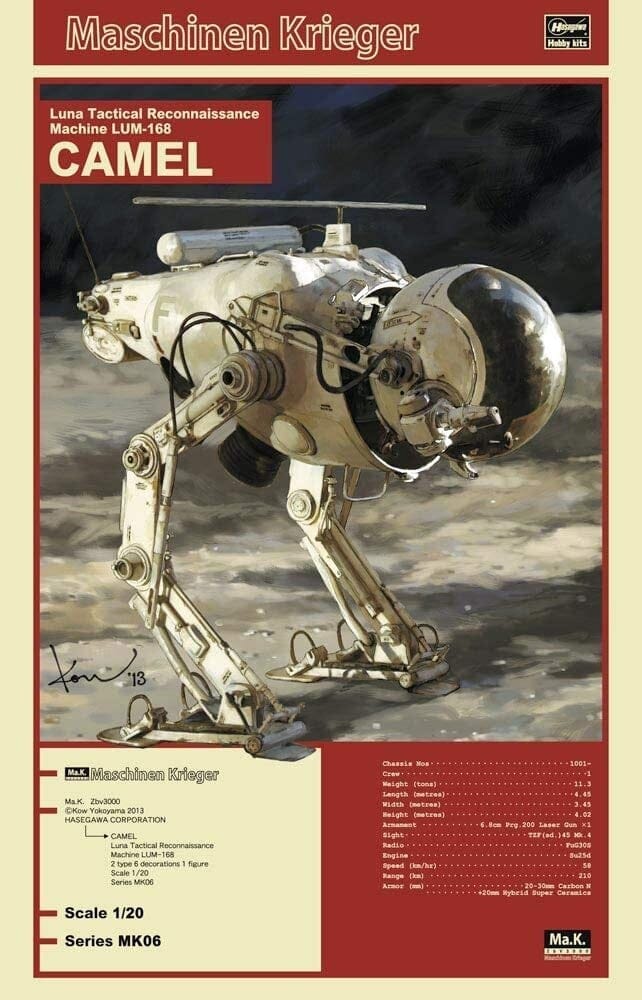 Maschinen Krieger MK06 1/20 Luna Tactical Reconnaissance Machine LUM-168 Camel Model Kit