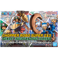 One Piece Chopper Robo 02 Heavy Armor & 03 Horn Dozer Model Kit Set