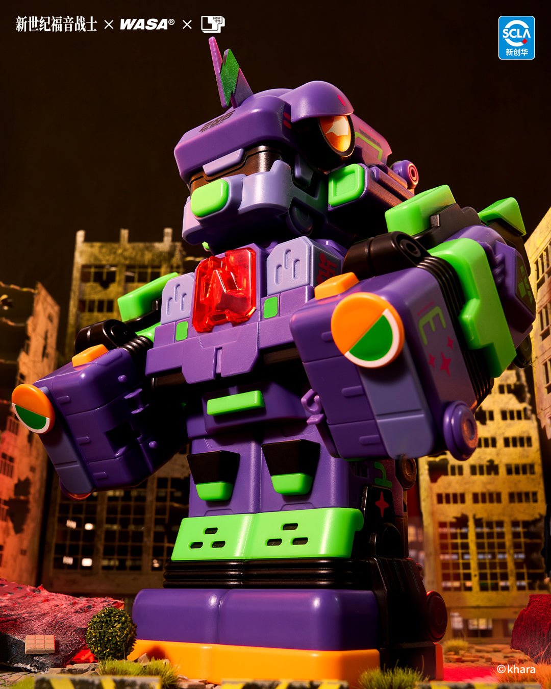 Evangelion x WASA Super Train Combined Robot EVA206 Series Box of 4 Random Figures