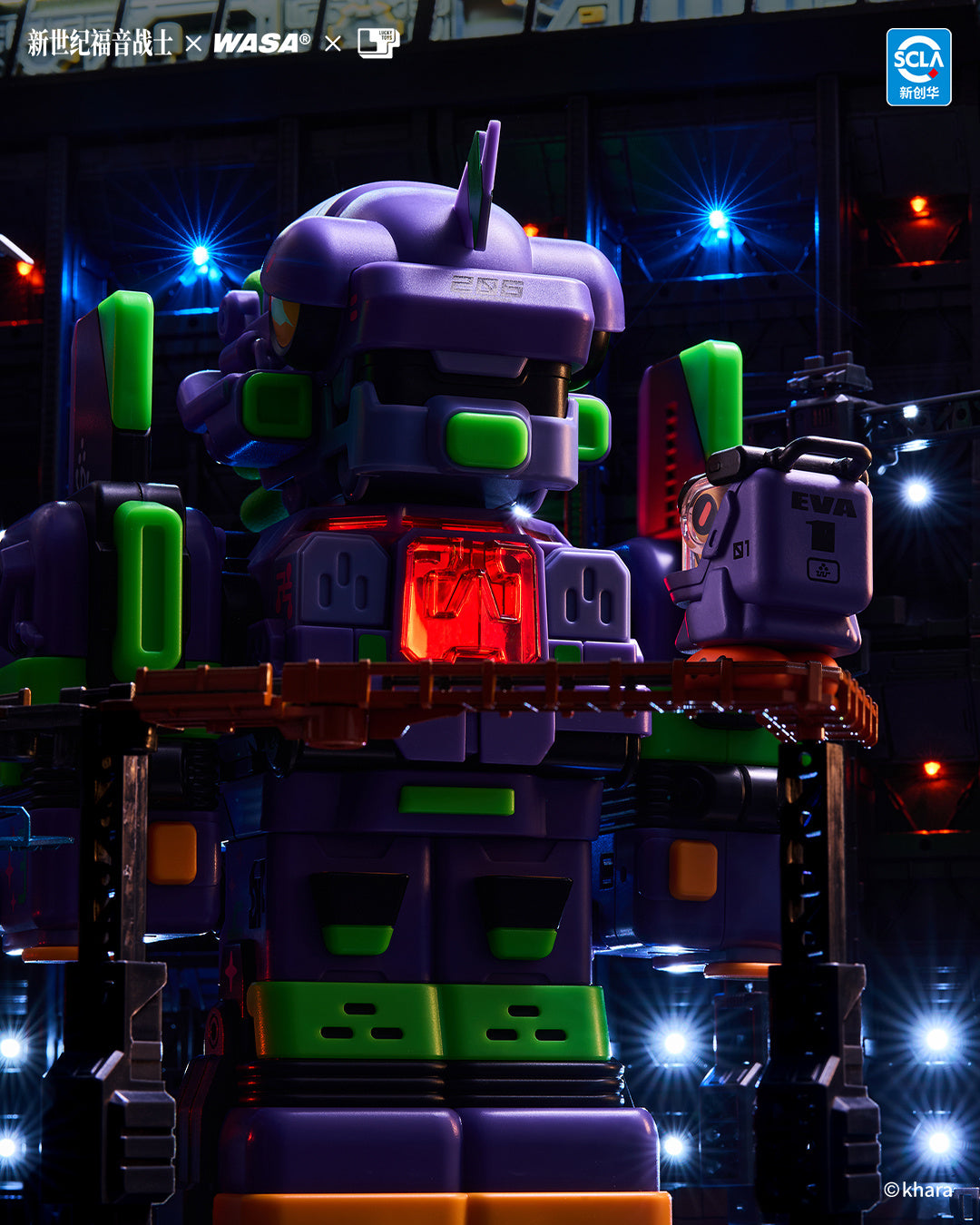 Evangelion x WASA Super Train Combined Robot EVA206 Series Box of 4 Random Figures