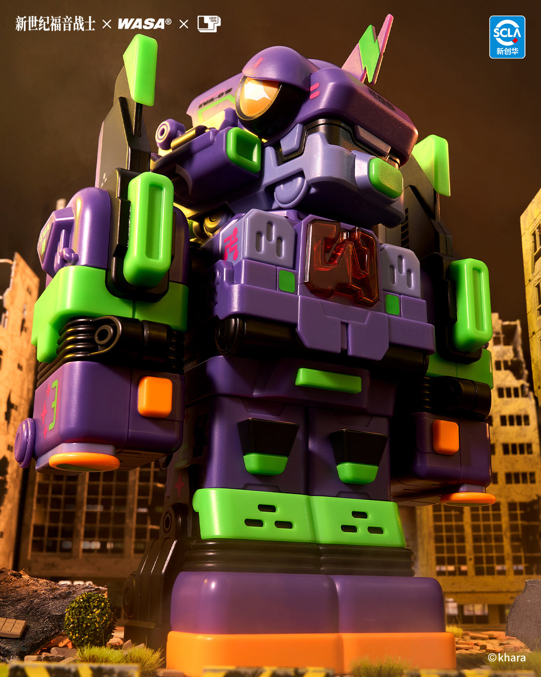 Evangelion x WASA Super Train Combined Robot EVA206 Series Box of 4 Random Figures