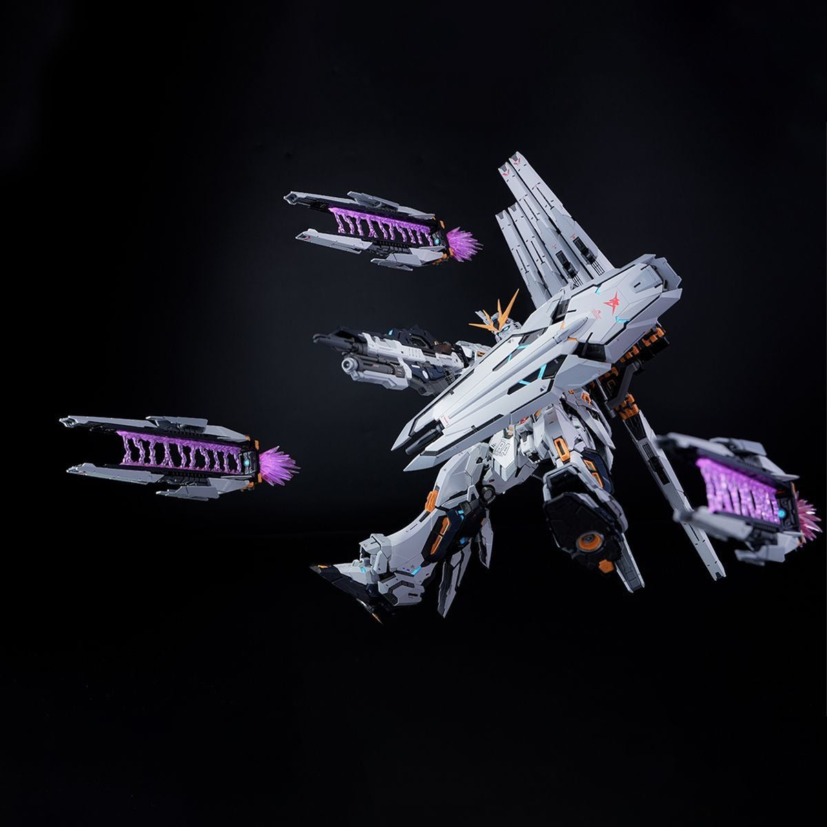 Dragon Tiger Milky Cow GK Nu Double Fin model kit, fin funnels deployed in flight pose