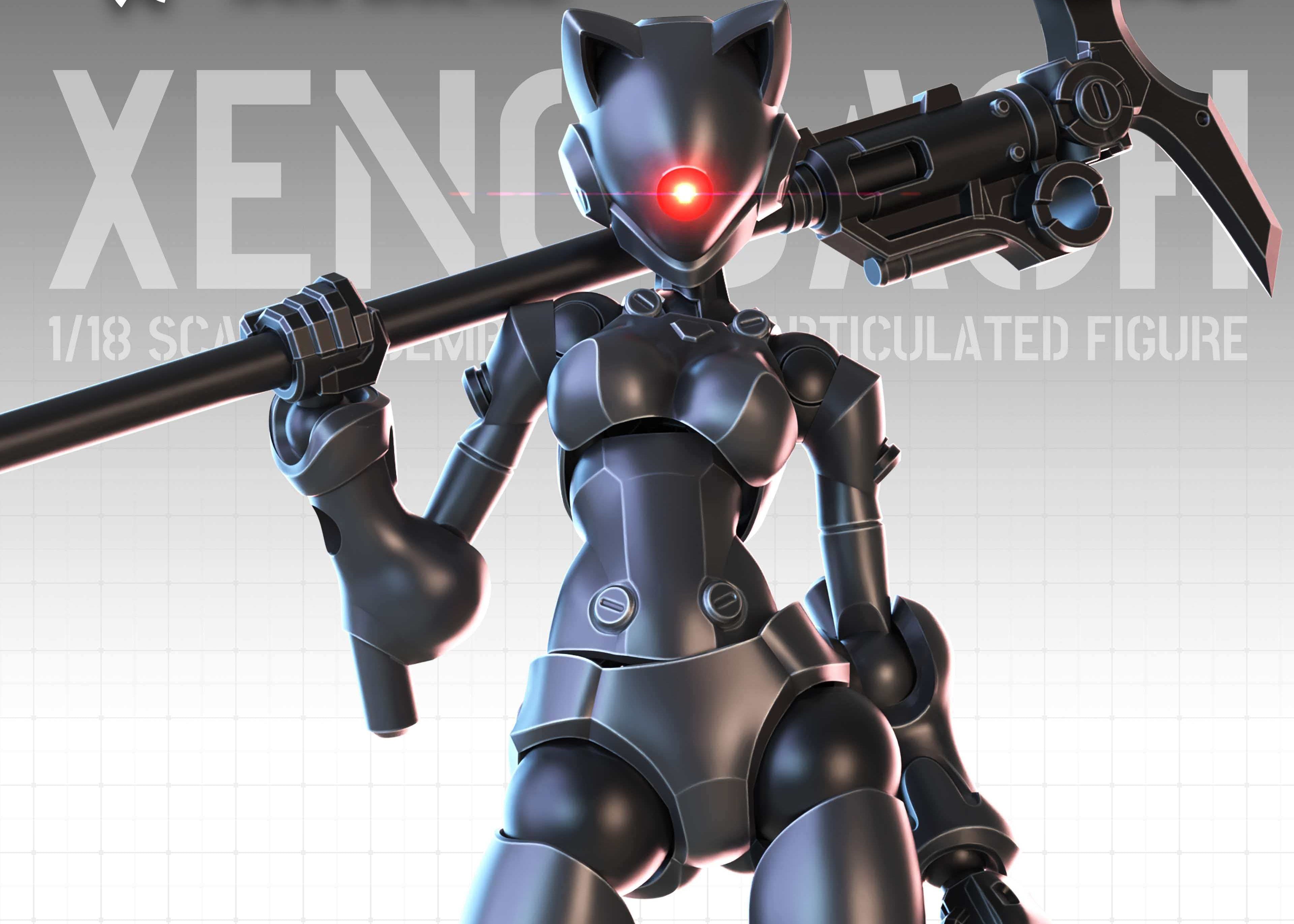 Sheik Mainland 1/18 3Min Project XenoDash Model Kits Two Per Box (Metallic Black Ver.)