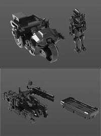 Chief Continent Reconnaissance Team 3-in-1 (Metallic Black Ver.) 1/60 Scale Model Kit