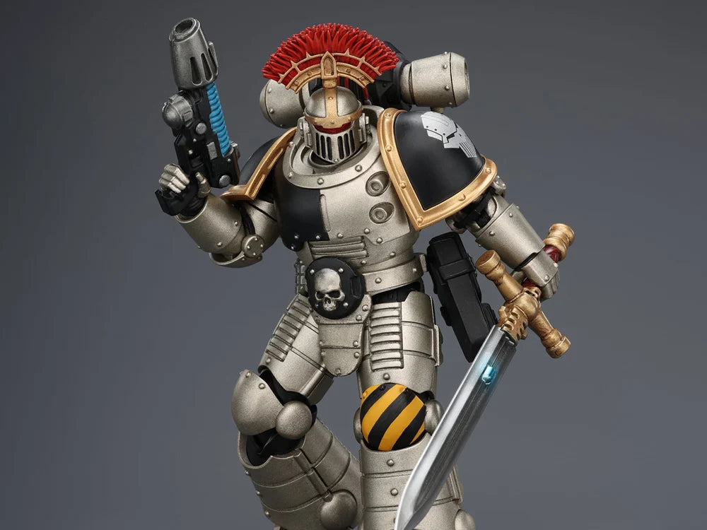 Warhammer The Horus Heresy Iron Warriors MkII Tactical Sergeant with Power Sword, Bolt Pistol and Plasma Pistol 1/18 Scale Action Figure