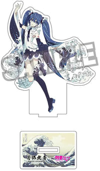 Hokusai Katsushika x Hatsune Miku by Rella Die-cut Acrylic Stand Hatsune Miku The Great Wave off Kanagawa